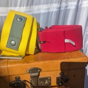 ESPRIT PINK & YELLOW CARPENTER HOOK BELT